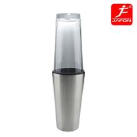 stainless steel and glass boston cocktail shaker